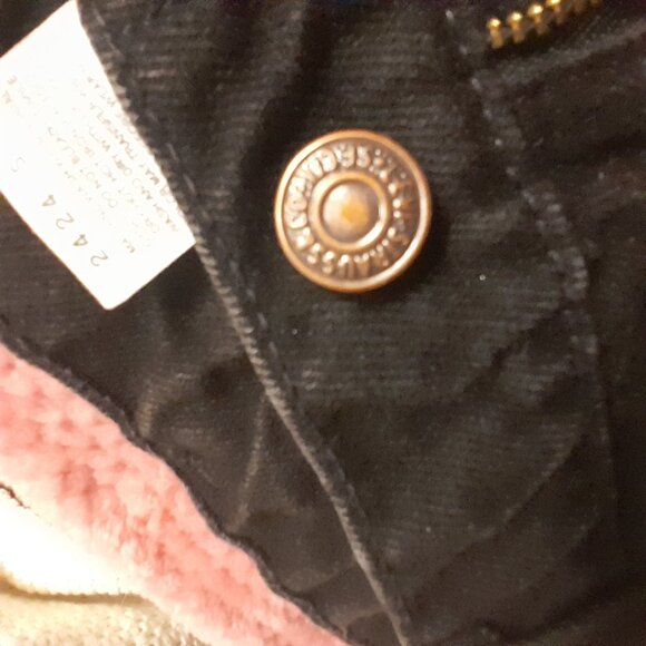 LEVIS Vintage 550 Red Tab denim black high waisted Shorts - Picture 5 of 11